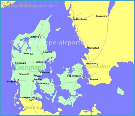 Esbjerg Denmark Map - TravelsFinders.Com