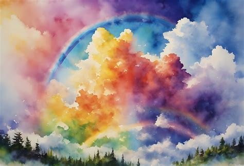 Rainbow Sky Clouds Free Stock Photo - Public Domain Pictures