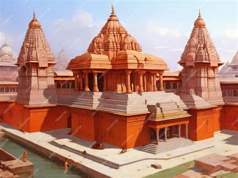 Premium AI Image | Shri Ram Mandir Ayodhya Temple birth place Lord Rama