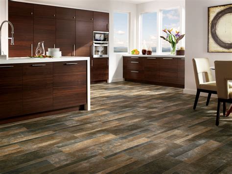 Appealing Vinyl Plank Flooring for Exciting Interior Floor Design: Modern Kitchen Design With ...