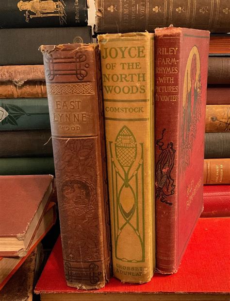 3 Antique Books Curated Design Decorative Binding Classic - Etsy