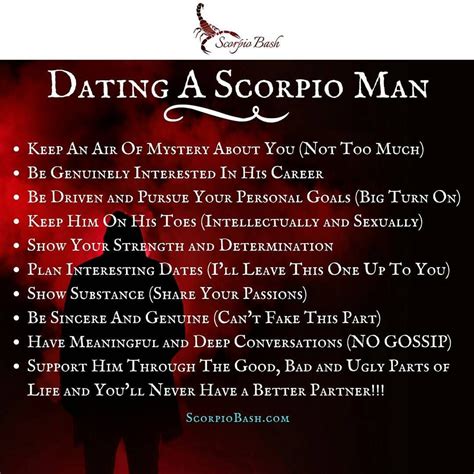 171 Likes, 9 Comments - Scorpio Bash (@scorpiobash) on Instagram: “Dating a #scorpio man. Are ...