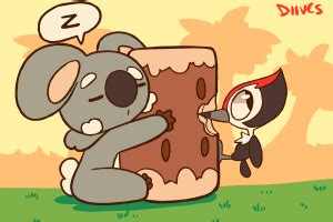 Pikipek and Nekkoala by Diives on DeviantArt