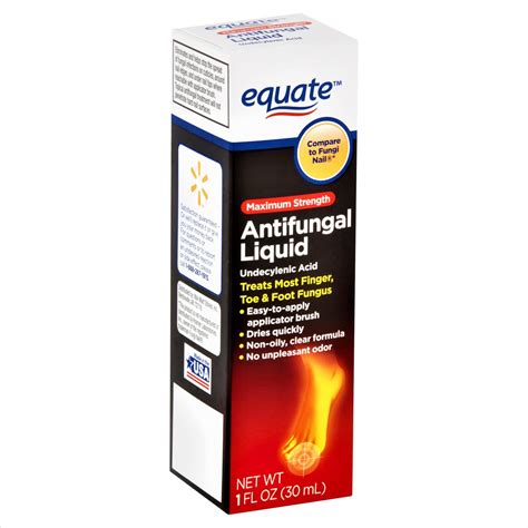 Equate Maximum Strength Antifungal Liquid Finger Toe & Foot Fungus 1 oz