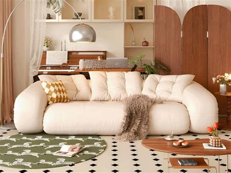 Willard Folding Design Sofa Bed-2.2M-Cream/Black | Agape Furniture