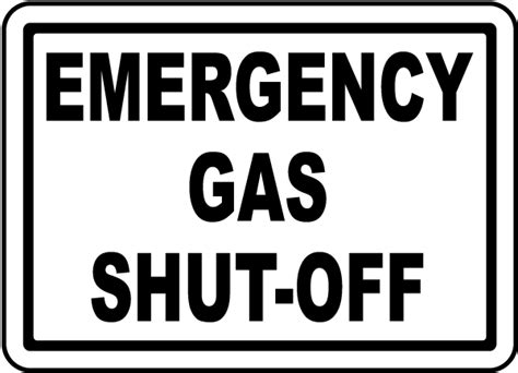 Emergency Gas Shut Off Label - Claim Your 10% Discount