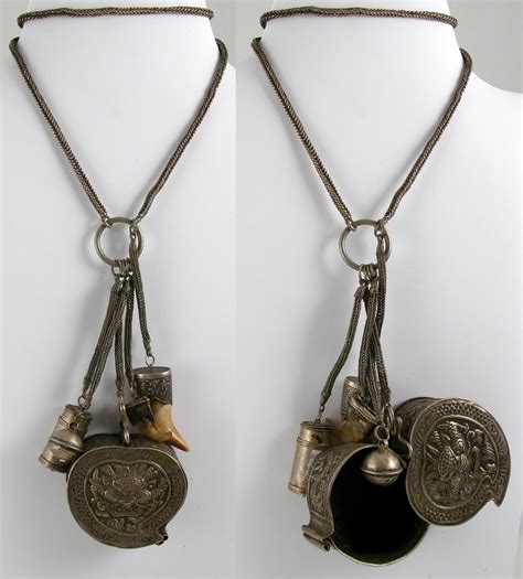 2408 Chain necklace with amulet pendants Vietnam.jpg | Flickr