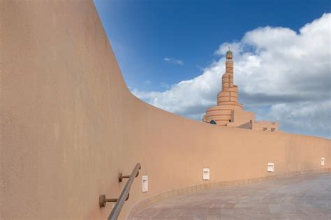 Premium Photo | Al fanar islamic cultural center spiral mosque infront of souq waqif doha