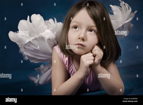 Girl with angel wings Stock Photo - Alamy