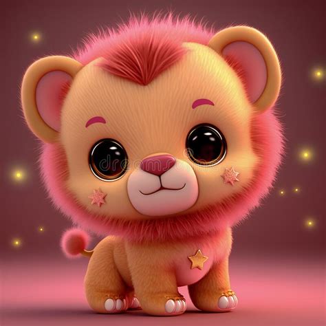 Baby Lion Sharing the Love and Smiles Stock Illustration - Illustration of playful, lion: 267969563