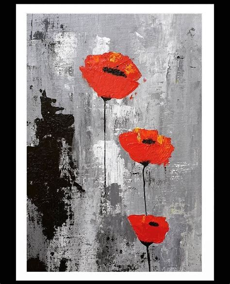 Poppy flowers..🏵️🌸 . . . . . . . . . #painting🎨 #poppy #flowers #red # ...