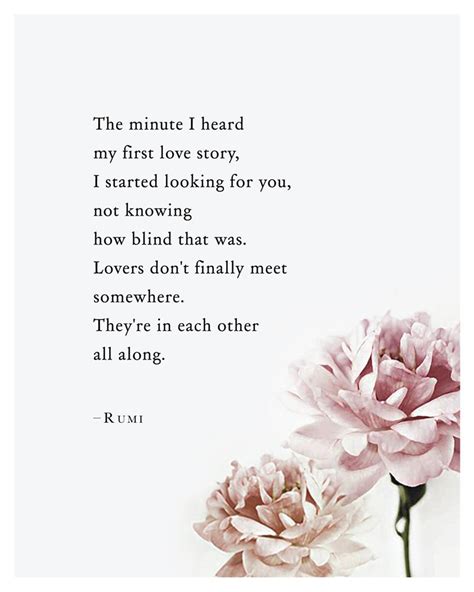 Rumi love poem The minute I heard my first love story | Etsy