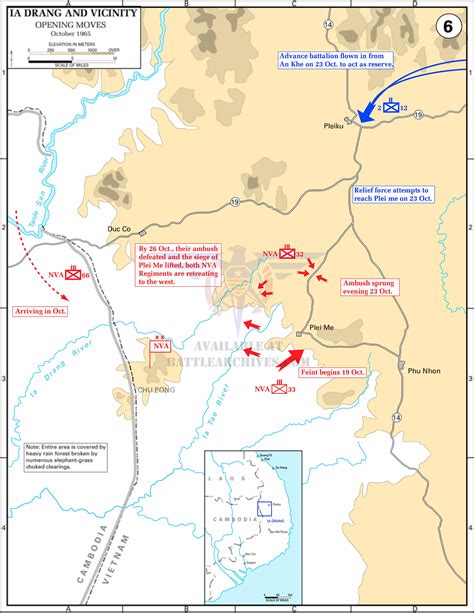 Ia Drang Valley Opening Moves Battle Map – Battle Archives