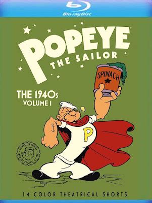 POPEYE THE SAILOR: The 1940's Volume 1 - Blu-ray (Paramount, 1943-45) Warner Archive