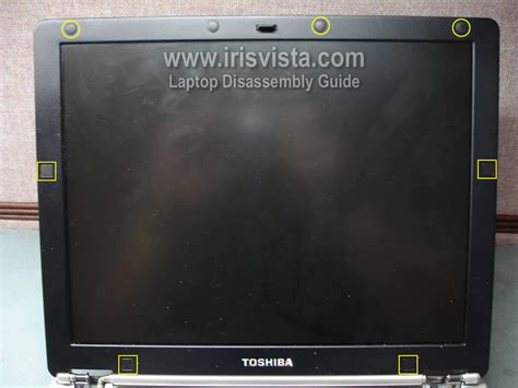 Toshiba Portege M300 laptop screen removal