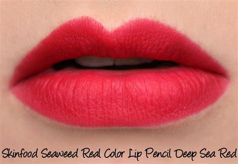 Skinfood Seaweed Real Color Lip Pencils - #1 Deep Sea Red and #2 Deep Sea Misty Rose Swatches ...