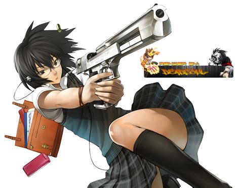 Anime Girl With Guns Render by LordRender on DeviantArt