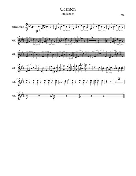 Carmen Production Sheet music | Musescore.com