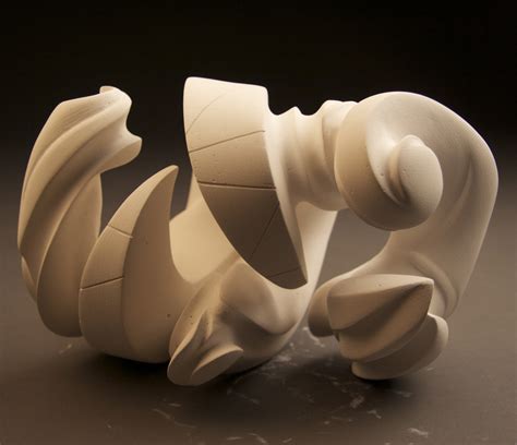 Plaster Carving Non Objective Form: Abstraction Morphing/Transformation – David Marquez