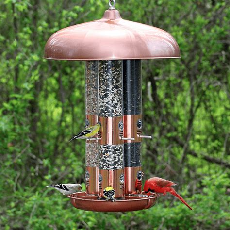 Large Capacity Triple Tube Bird Feeder w/ Copper Ports – The Birdhouse ...