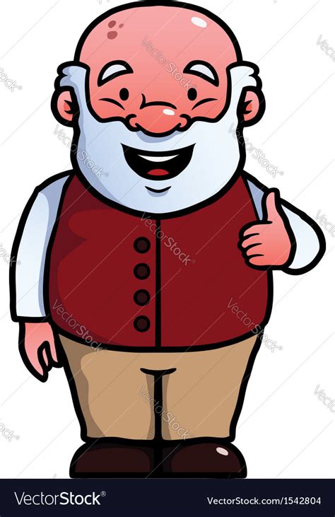 Old man giving thumbs up Royalty Free Vector Image