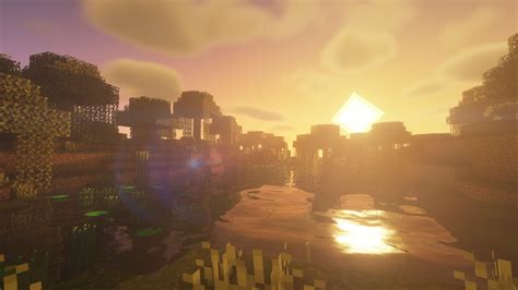 Minecraft Shaders Sunset