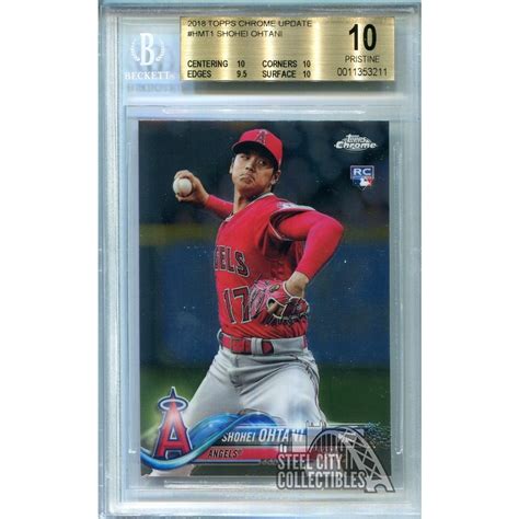 Shohei Ohtani 2018 Topps Chrome Update Baseball Rookie Card - BGS 10 ...