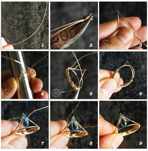 How to make wire wrapped rings for three different shape gemstones – Crystals and Clay Jewelry DIY