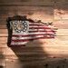 1776 Tattered American Flag, Stainless Steel, Metal Wall Art, Patriotic Flag, Veteran Flag, Wall ...