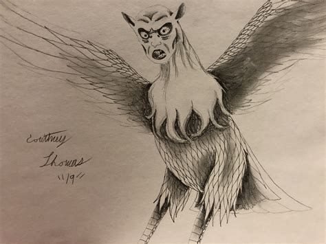 Celaeno the harpy from Greek mythology and from The Last Unicorn | The last unicorn, Drawings ...