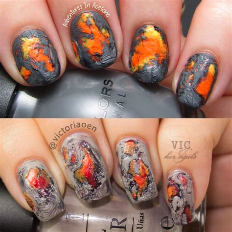 Vic and Her Nails: VicCopycat - Lava Flow by Adventures In Acetone