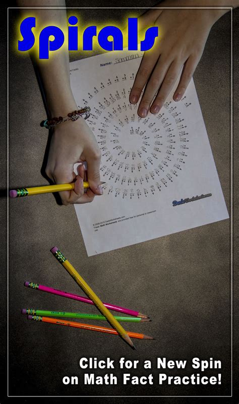 Math Worksheets: Spiral Multiplication Facts | Math facts, Math, Math ...