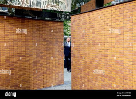 King Willem-Alexander of the Netherlands reveals National Holocaust Namesmonument in Amsterdam ...