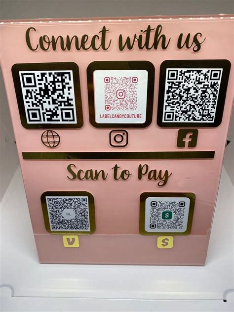 Custom QR Code Acrylic Stand | Etsy | Coding, Small business planner, Craft show displays