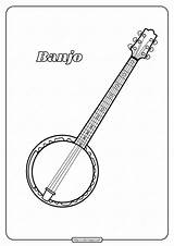 Banjo Template Getdrawings Sketch Coloring Page sketch template
