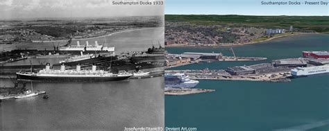 Southampton Docks 1933 - Present Day by JoseAurelioTitanic85 on DeviantArt