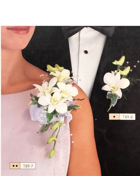 White Dendro Orchid Corsage & Boutonniere Combo in Brooklyn NY - Marine ...