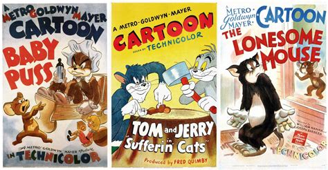 Vintage Posters for the Early ‘Tom and Jerry’ Cartoons in the 1940s ~ Vintage Everyday