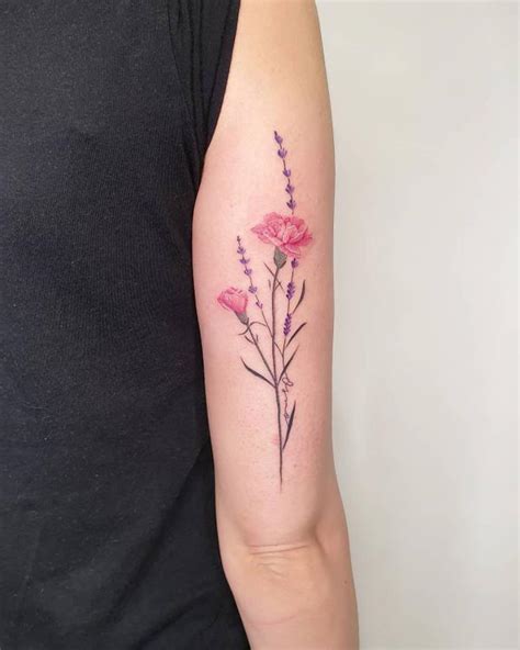 40+ Carnation Tattoo Designs with Meaning | Art and Design