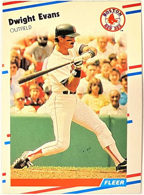 Dwight Evans 1988 Fleer Boston Red Sox Baseball Star Stickers Card ...