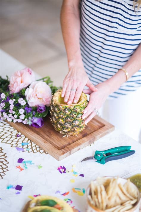 How to Make a Pineapple Centerpiece - Fashionable Hostess