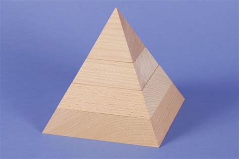 large square base pyramid 150mm Wooden Building Blocks, Wooden Blocks, Montessori Toys, Early ...