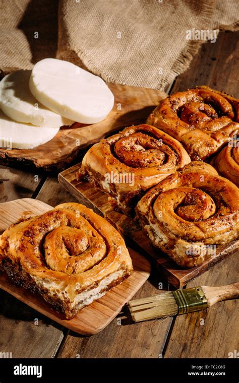 Golfeados with cheese baked and ready to eat. Golfeados typical dessert in Venezuela Stock Photo ...