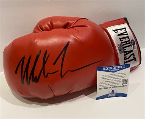 Mike Tyson Autographed Red Boxing Glove | Shop for Collectors