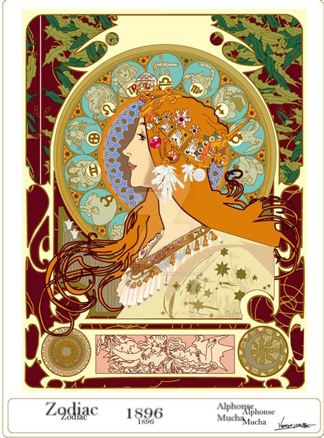 zodiac alphonse mucha by fiolina1990 on DeviantArt