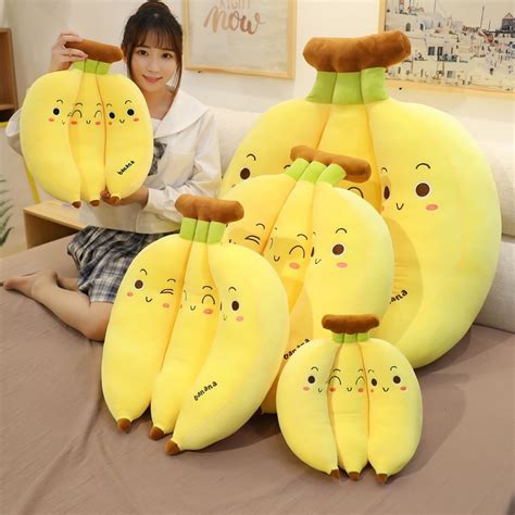 Simulation banana pillow cute expression banana plush toy | Shopee Malaysia