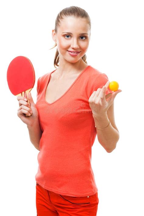 Woman Offer To Play Table Tennis Stock Photo - Image of play, lady ...