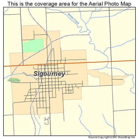 Aerial Photography Map of Sigourney, IA Iowa