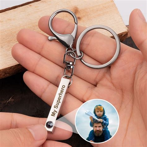 Personalized Photo Projection Keychain For Dad Father's Day Gift Ideas - RoseFeels