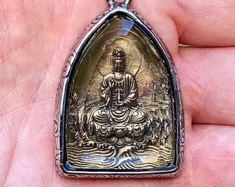 Gold Buddha Pendant - Etsy UK